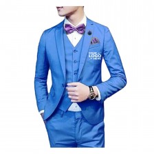 Men’s Slim Suit Three Piece One Center Button